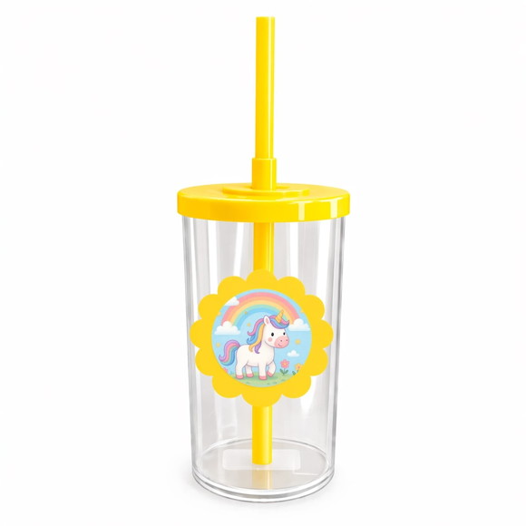 Copo Short Drink Flor Personalizado Unicórnio - Imagem 5