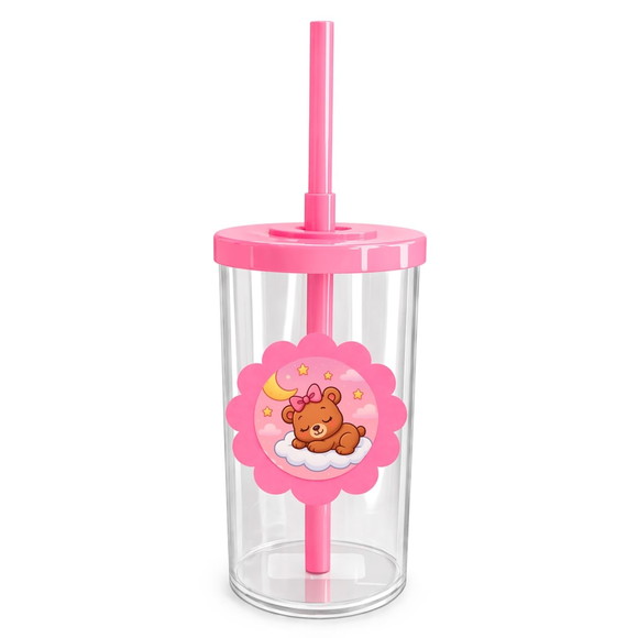 Copo Short Drink Flor Personalizado Ursinha Soninho