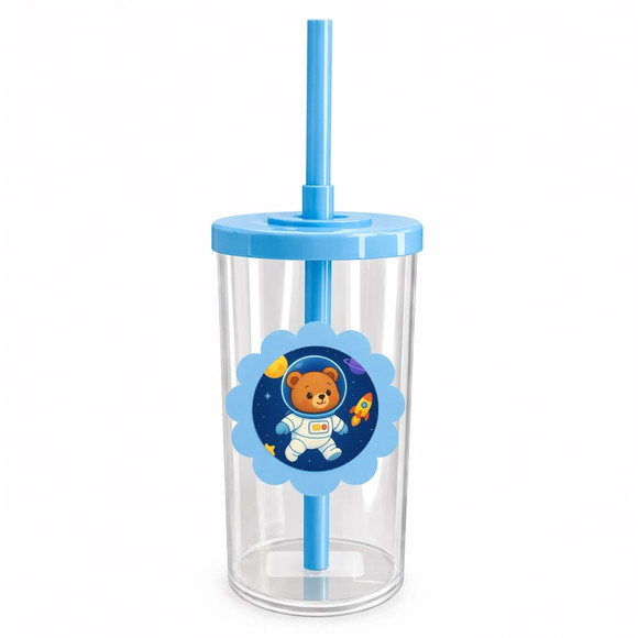 Copo Short Drink Flor Personalizado Ursinho Astronauta - Imagem 2