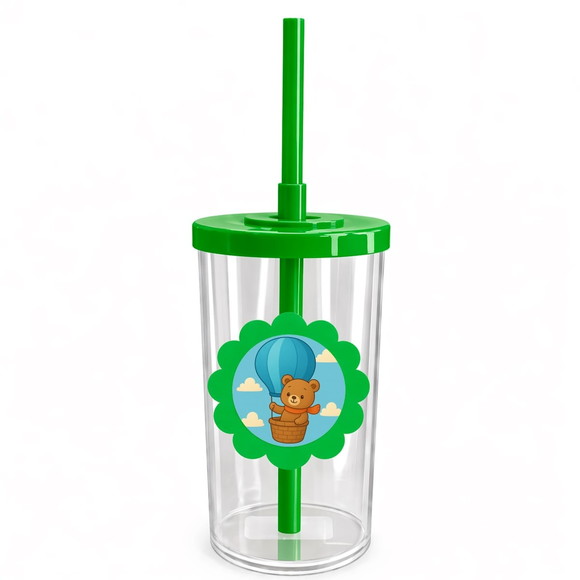 Copo Short Drink Flor Personalizado Ursinho Baloeiro - Imagem 4