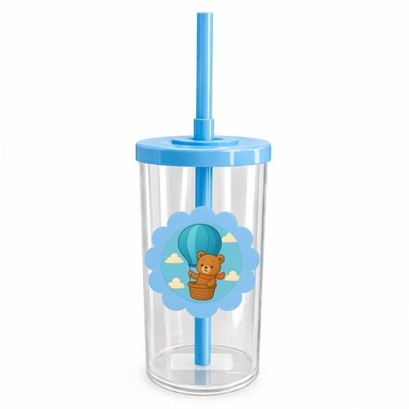Copo Short Drink Flor Personalizado Ursinho Baloeiro - Imagem 2