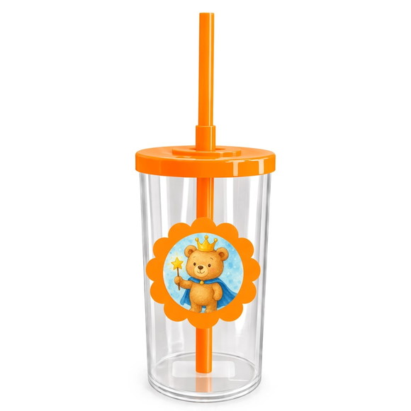 Copo Short Drink Flor Personalizado Ursinho Príncipe - Imagem 3