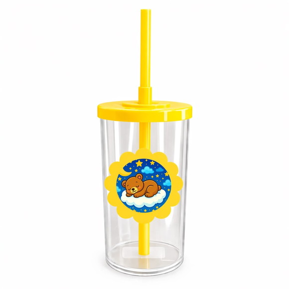 Copo Short Drink Flor Personalizado Ursinho Soninho - Imagem 5