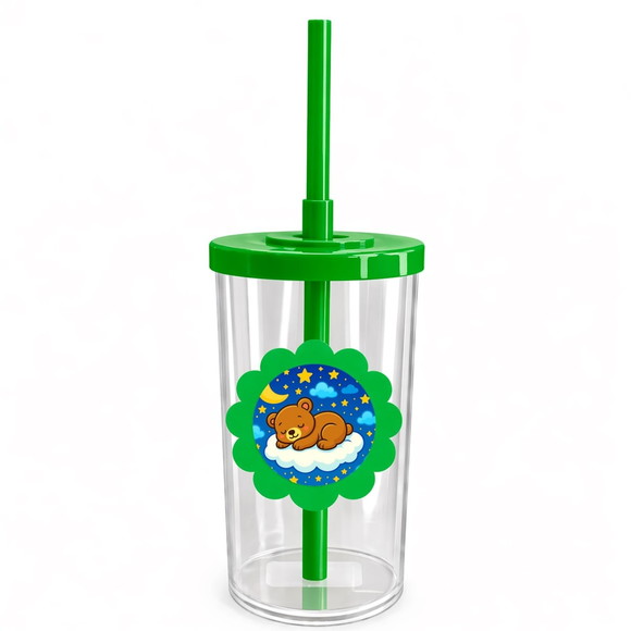 Copo Short Drink Flor Personalizado Ursinho Soninho - Imagem 4