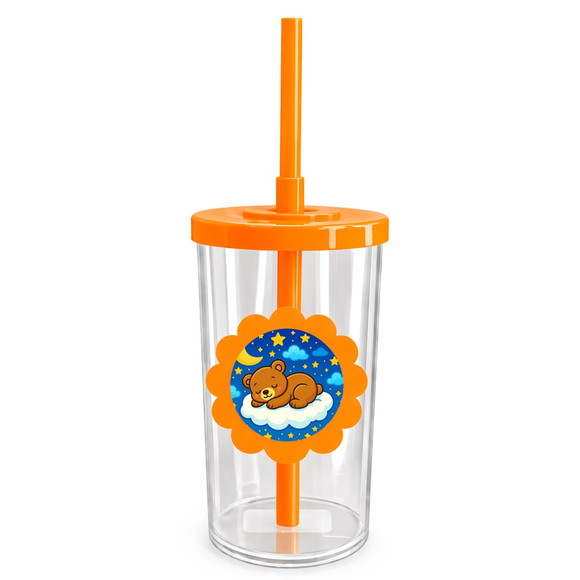 Copo Short Drink Flor Personalizado Ursinho Soninho - Imagem 3