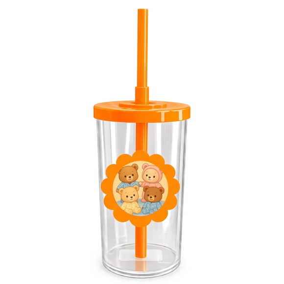 Copo Short Drink Flor Personalizado Ursinhos de Pijama - Imagem 3