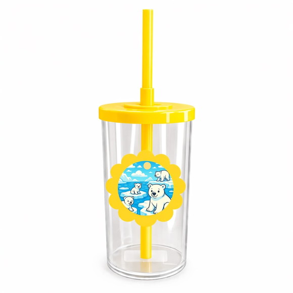 Copo Short Drink Flor Personalizado Ursos Polares - Imagem 5