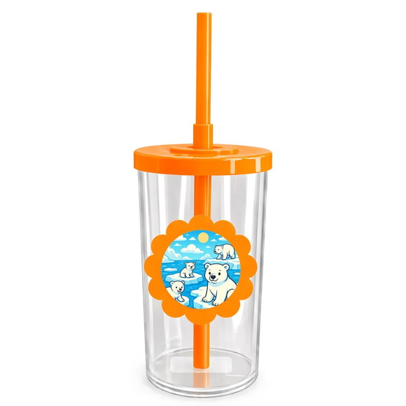 Copo Short Drink Flor Personalizado Ursos Polares - Imagem 3