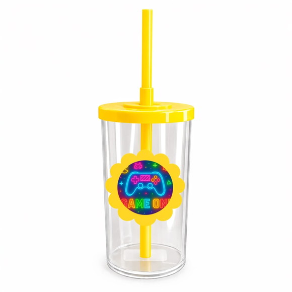 Copo Short Drink Flor Personalizado Video Game Neon - Imagem 4