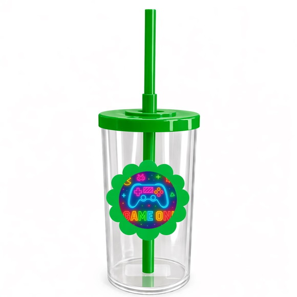 Copo Short Drink Flor Personalizado Video Game Neon - Imagem 3