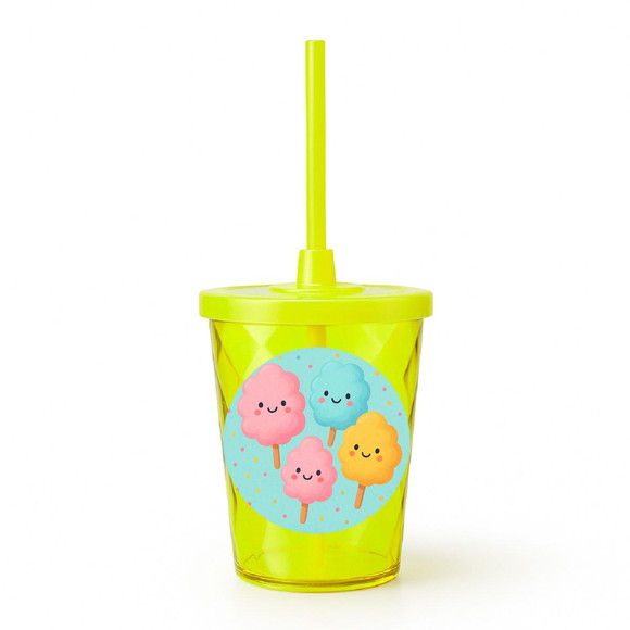 Copo Twister Personalizado 300ml Algodão Doce