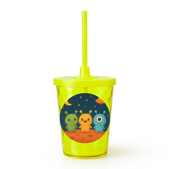 Copo Twister Personalizado 300ml Alienígenas Fofos