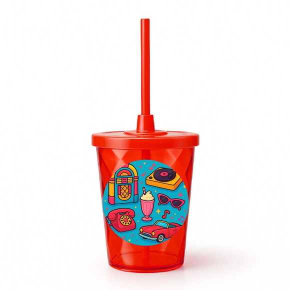 Copo Twister Personalizado 300ml Anos 50 - Imagem 5
