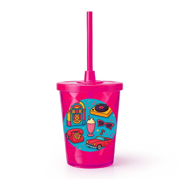 Copo Twister Personalizado 300ml Anos 50 - Imagem 2