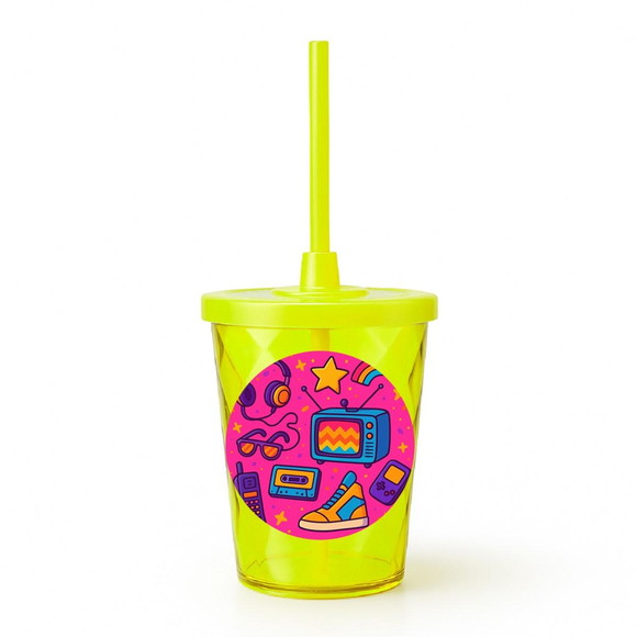 Copo Twister Personalizado 300ml Anos 80