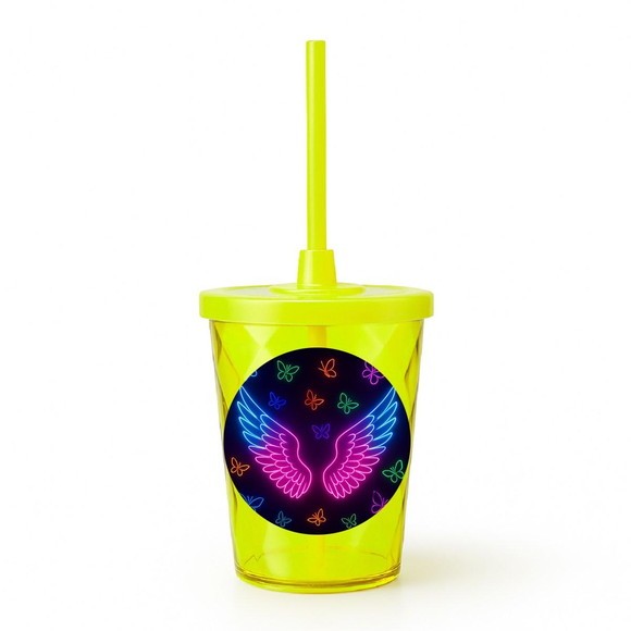 Copo Twister Personalizado 300ml Asas Neon