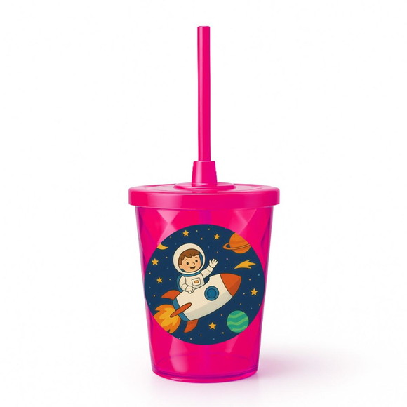 Copo Twister Personalizado 300ml Aventura Espacial - Imagem 2