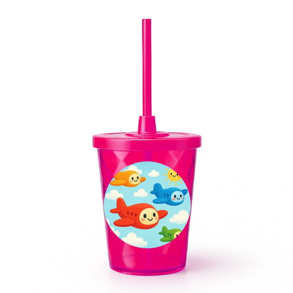 Copo Twister Personalizado 300ml Aviões - Imagem 2
