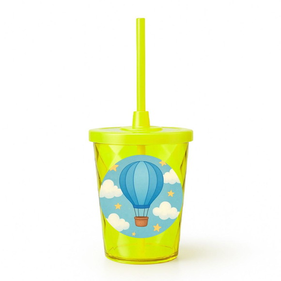 Copo Twister Personalizado 300ml Balão de Ar Azul
