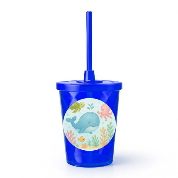 Copo Twister Personalizado 300ml Baleia Aquarela - Imagem 3