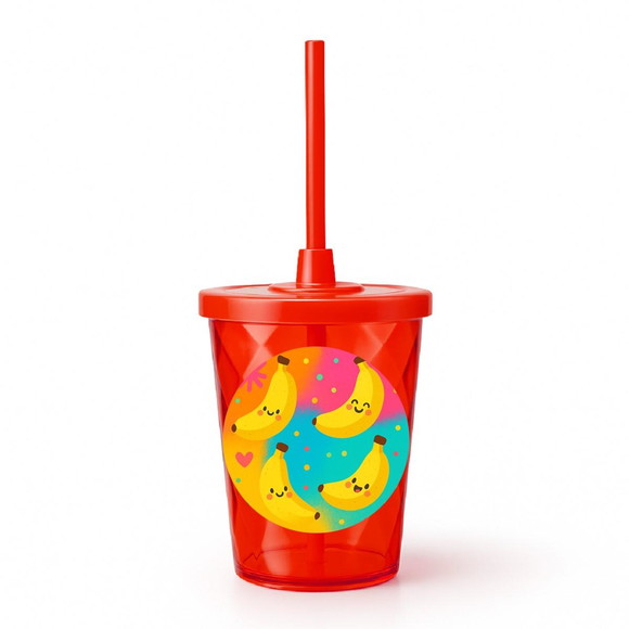 Copo Twister Personalizado 300ml Bananas Divertidas - Imagem 5