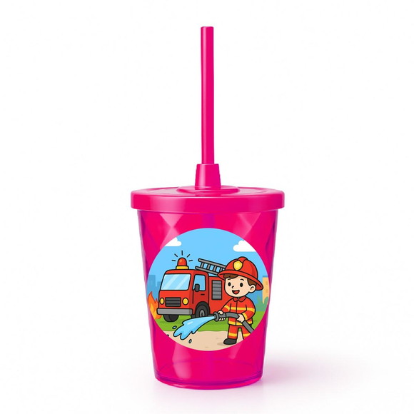 Copo Twister Personalizado 300ml Bombeiros - Imagem 2