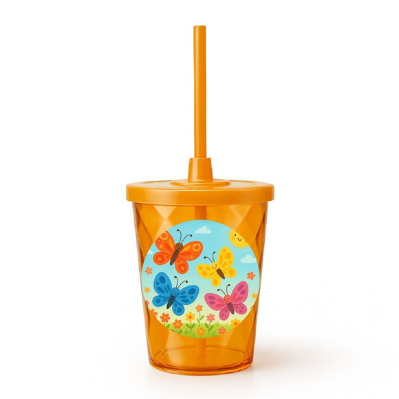 Copo Twister Personalizado 300ml Borboletas - Imagem 4