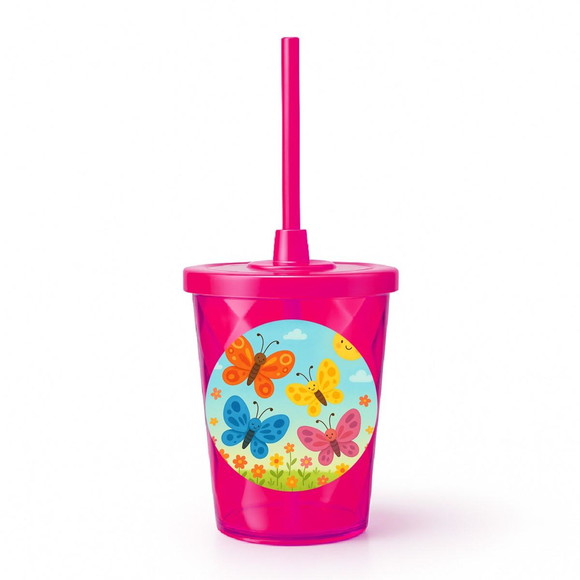 Copo Twister Personalizado 300ml Borboletas - Imagem 2