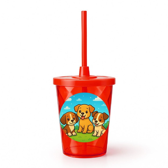 Copo Twister Personalizado 300ml Cachorrinhos - Imagem 5