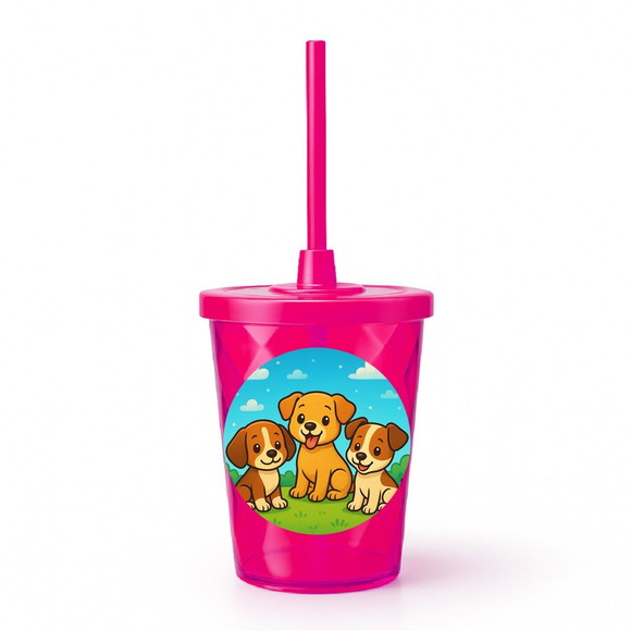 Copo Twister Personalizado 300ml Cachorrinhos - Imagem 2