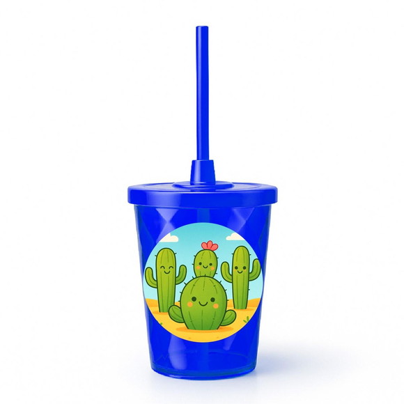 Copo Twister Personalizado 300ml Cactos Fofos - Imagem 3