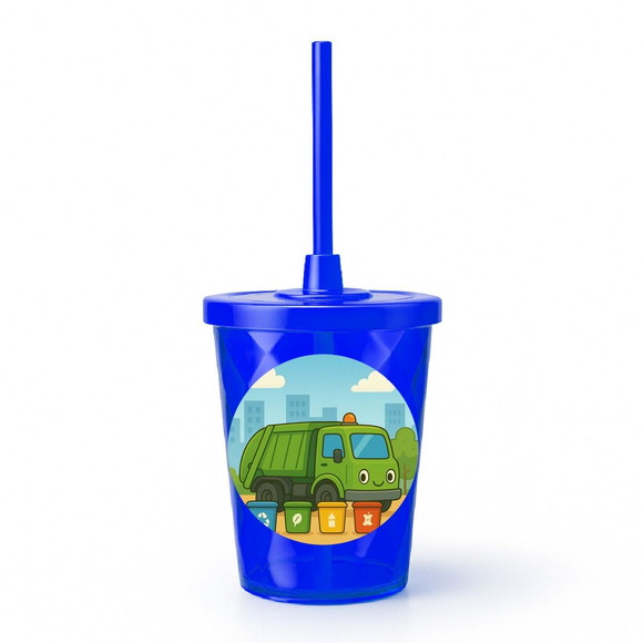 Copo Twister Personalizado 300ml Caminhão de Lixo - Imagem 3