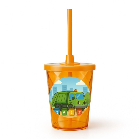 Copo Twister Personalizado 300ml Caminhão de Lixo - Imagem 4