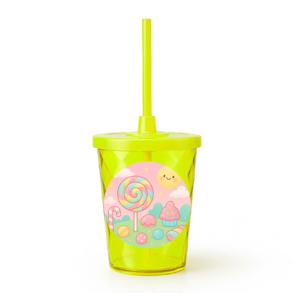Copo Twister Personalizado 300ml Candy Color