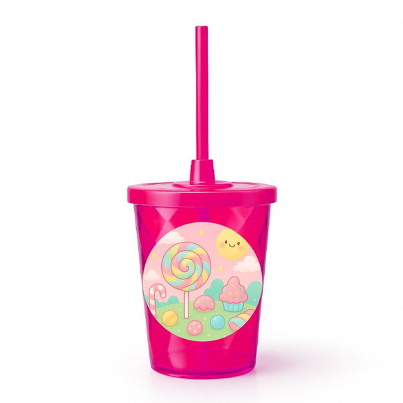 Copo Twister Personalizado 300ml Candy Color - Imagem 2