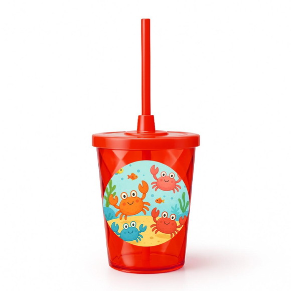 Copo Twister Personalizado 300ml Caranguejinhos - Imagem 5
