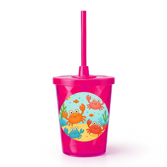 Copo Twister Personalizado 300ml Caranguejinhos - Imagem 2