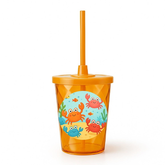 Copo Twister Personalizado 300ml Caranguejinhos - Imagem 4