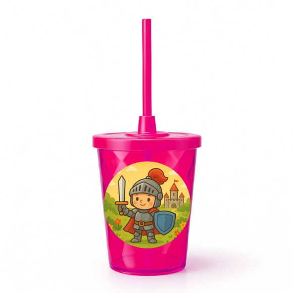 Copo Twister Personalizado 300ml Cavaleiro Medieval - Imagem 2