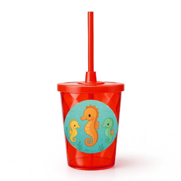Copo Twister Personalizado 300ml Cavalos Marinhos - Imagem 5