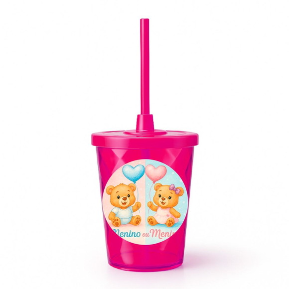 Copo Twister Personalizado 300ml Chá de Revelação - Imagem 2