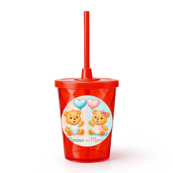 Copo Twister Personalizado 300ml Chá de Revelação - Imagem 5