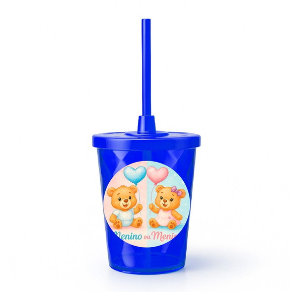 Copo Twister Personalizado 300ml Chá de Revelação - Imagem 3