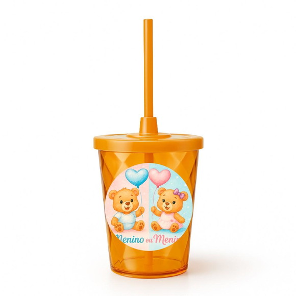 Copo Twister Personalizado 300ml Chá de Revelação - Imagem 4