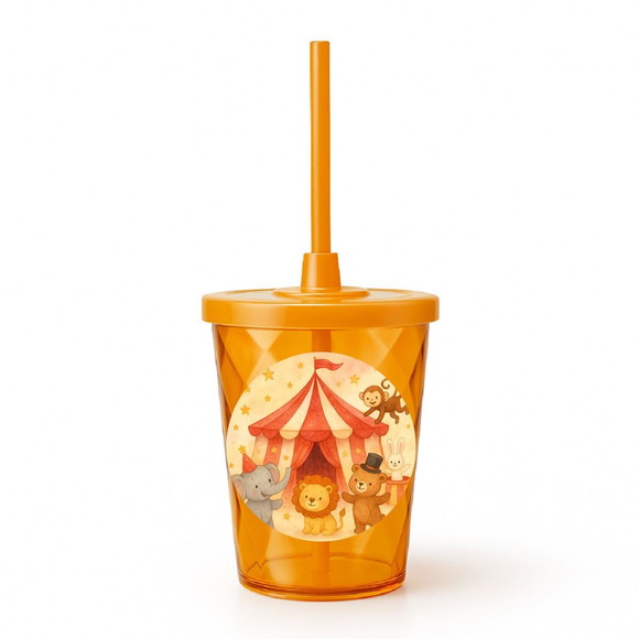 Copo Twister Personalizado 300ml Circo Aquarela - Imagem 4