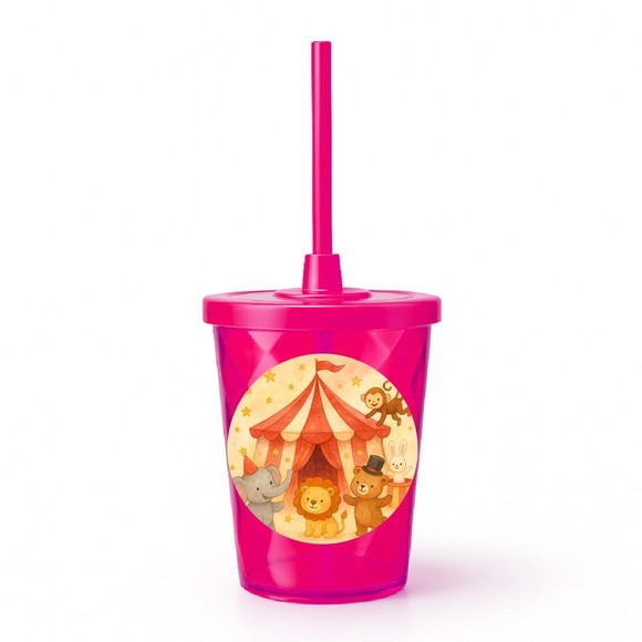 Copo Twister Personalizado 300ml Circo Aquarela - Imagem 2