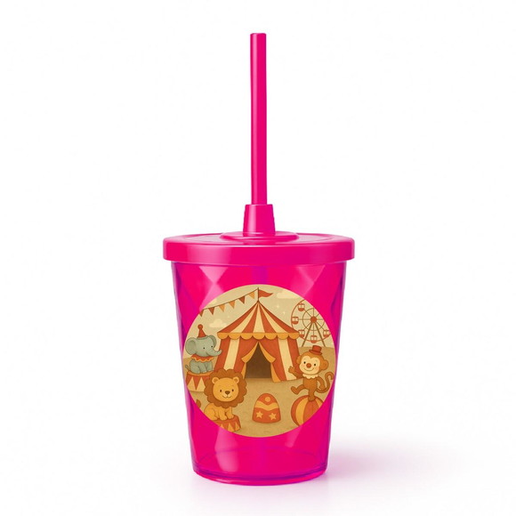 Copo Twister Personalizado 300ml Circo Vintage - Imagem 2