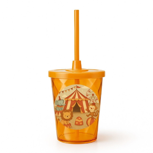 Copo Twister Personalizado 300ml Circo Vintage - Imagem 4