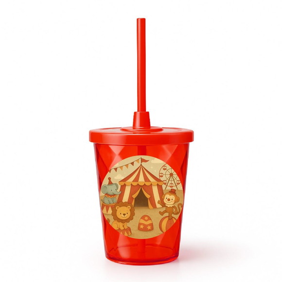 Copo Twister Personalizado 300ml Circo Vintage - Imagem 5