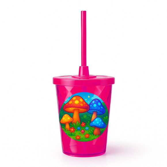 Copo Twister Personalizado 300ml Cogumelos Mágicos - Imagem 2